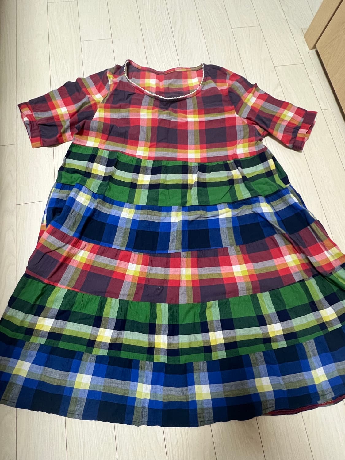 빈티지 알록달록 체크 원피스⭐️ 상품이미지1