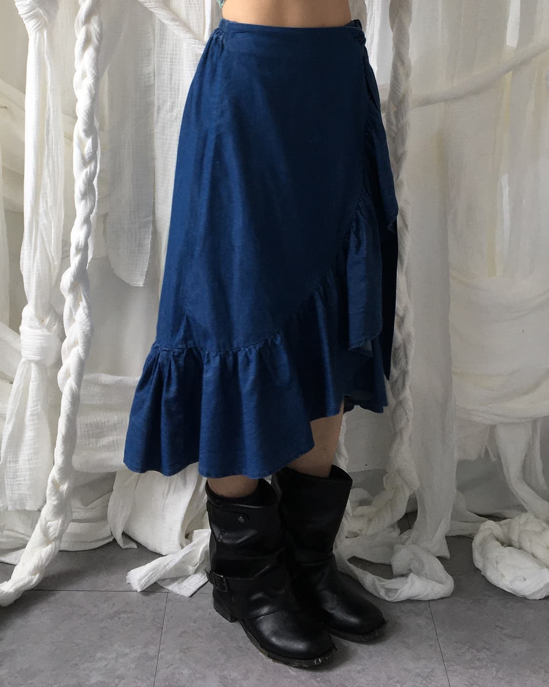 Ruffle point wrap tied skirt 상품이미지8