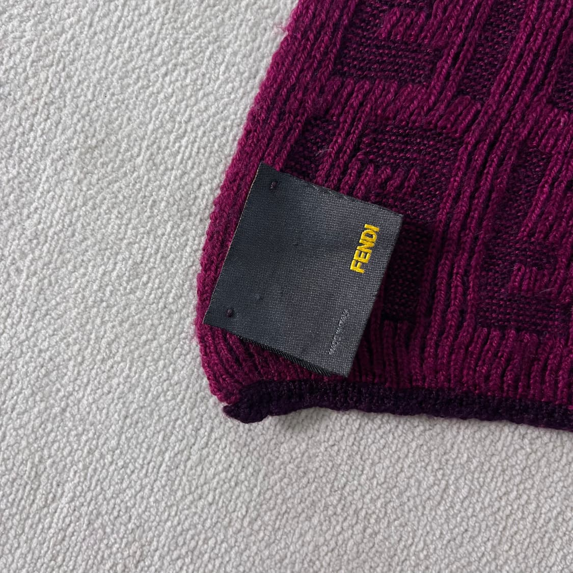 펜디 FF주카패턴 버건디 울 머플러  상품이미지4