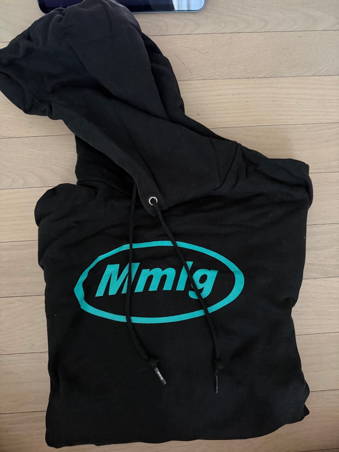 Mmlg 블랙 후드티 상품이미지1