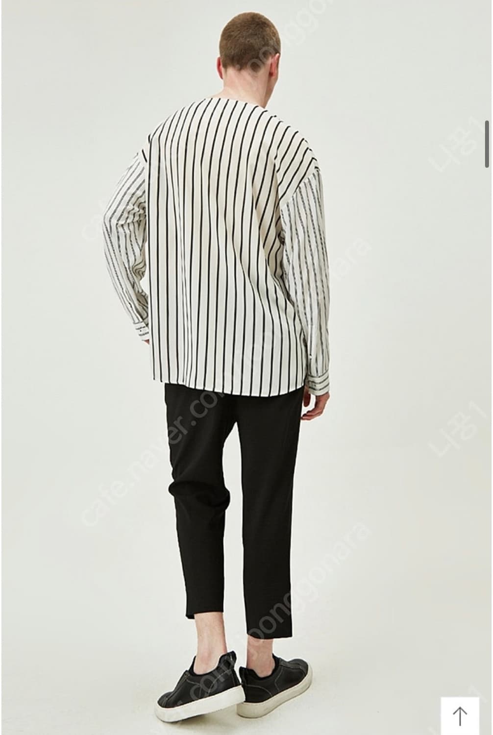 시스템옴므 브이넥 스트라이프 셔츠(오버핏) 상품이미지2