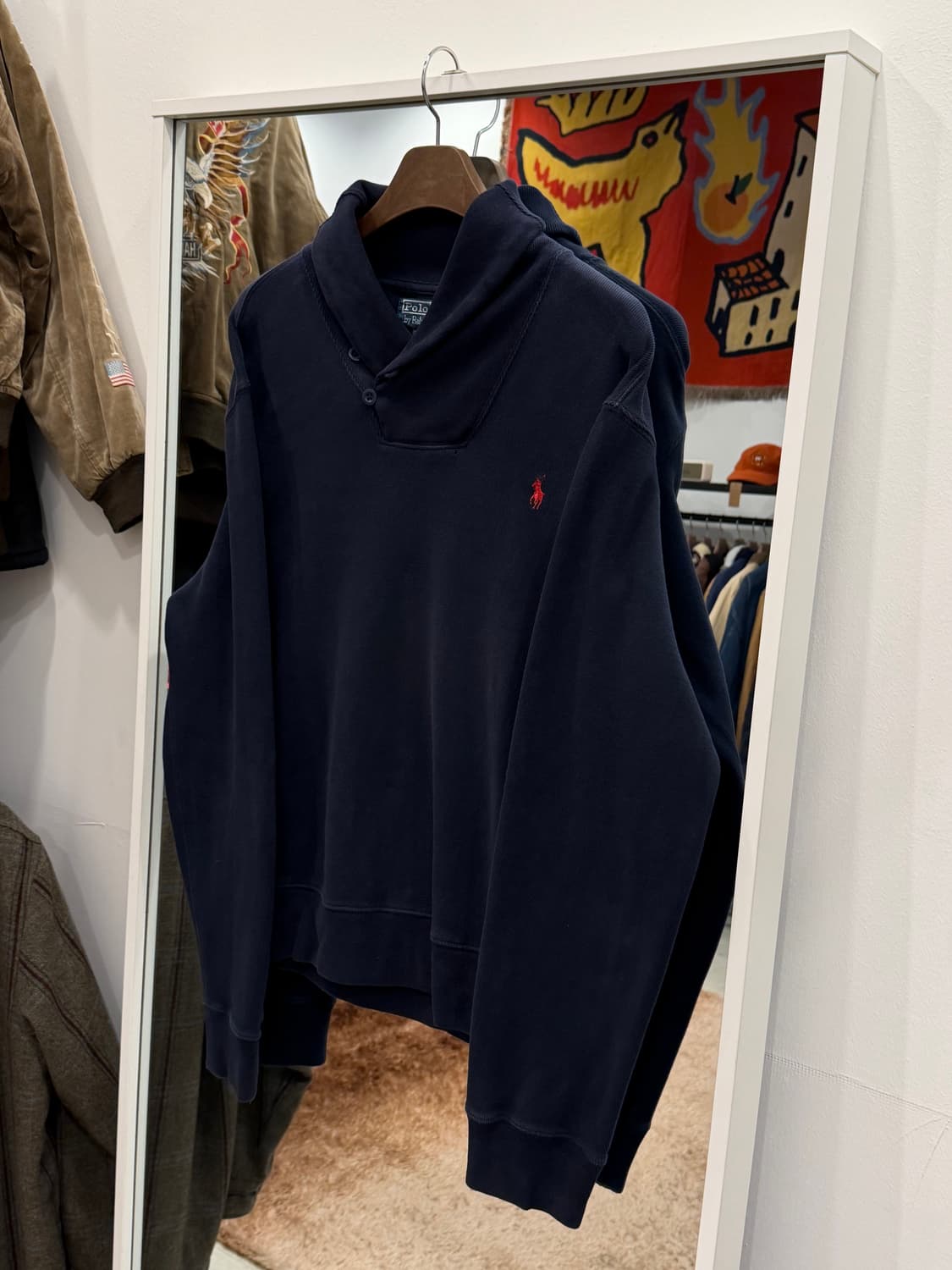 Polo ralph lauren 폴로 랄프로렌 숄카라 니트 (navy) 상품이미지1