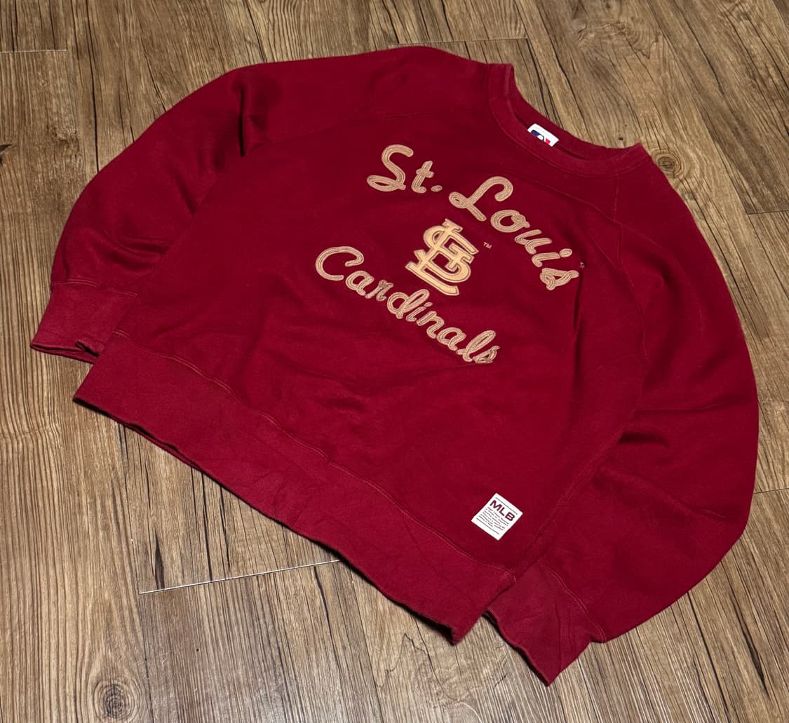 [S] 유니클로 MLB 세인트루이스 카디널스 버건디 맨투맨 상품이미지1