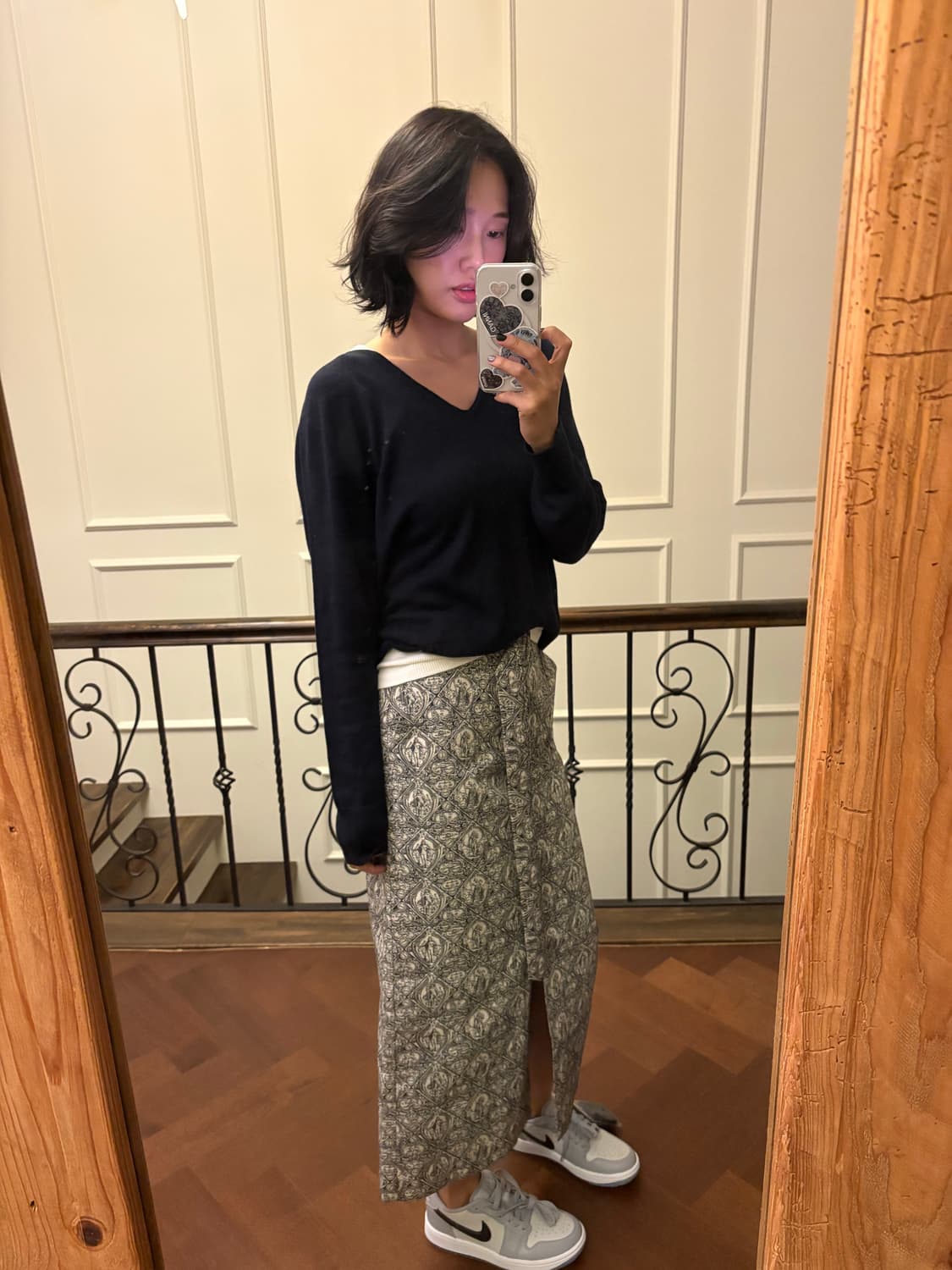 잉크 슬릿 롱스커트 상품이미지1