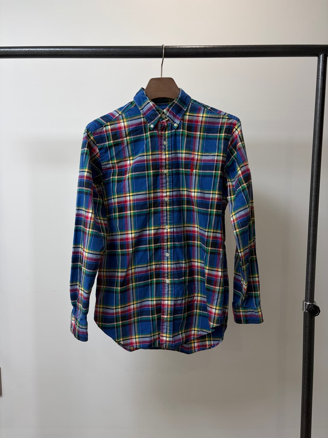 (M) 폴로 랄프로렌 버튼다운 레드포니 체크 셔츠 상품이미지1