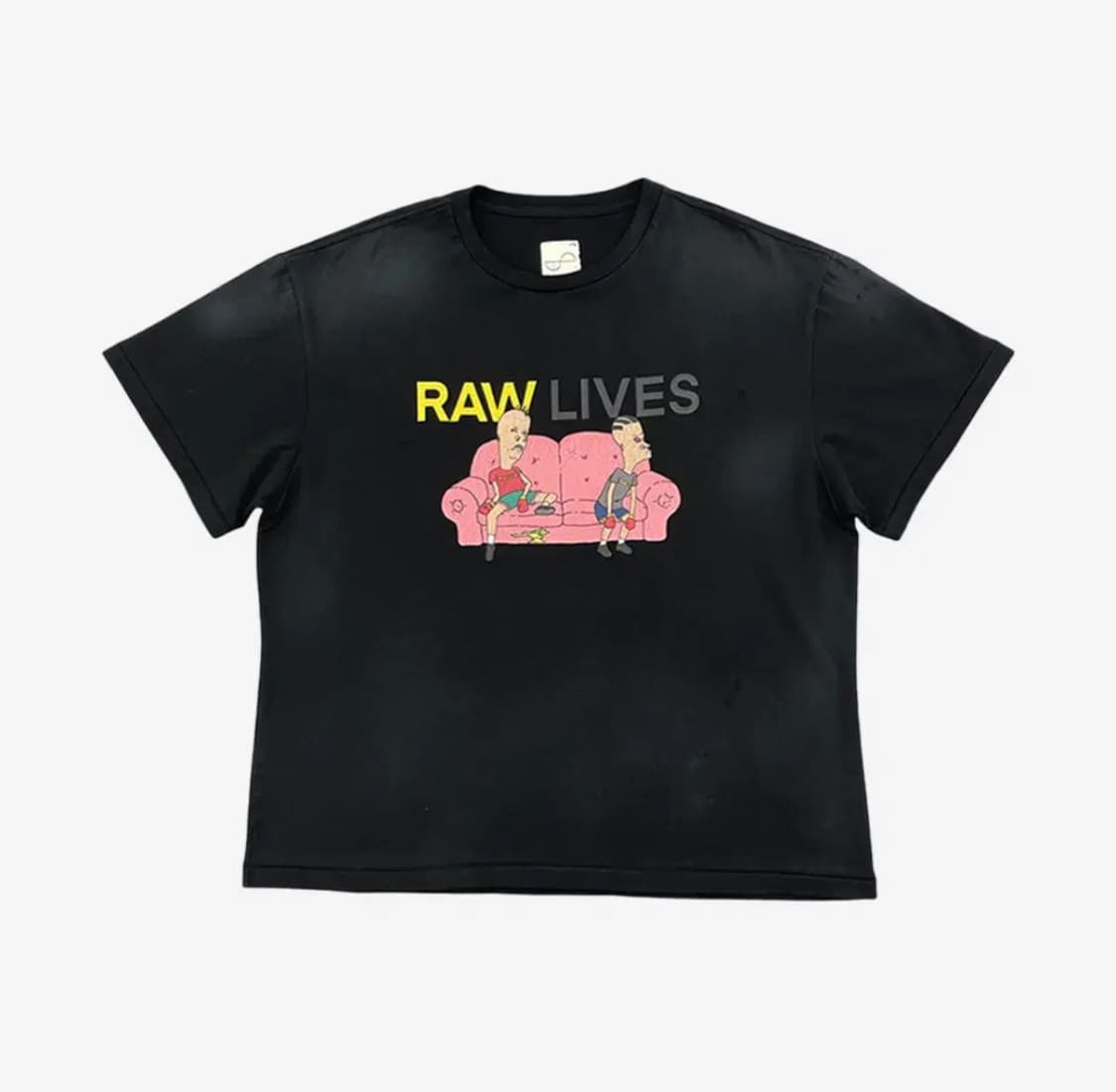 새상품 1size 로스트타운서플라이 로우 라이브 티셔츠 블랙 상품이미지1