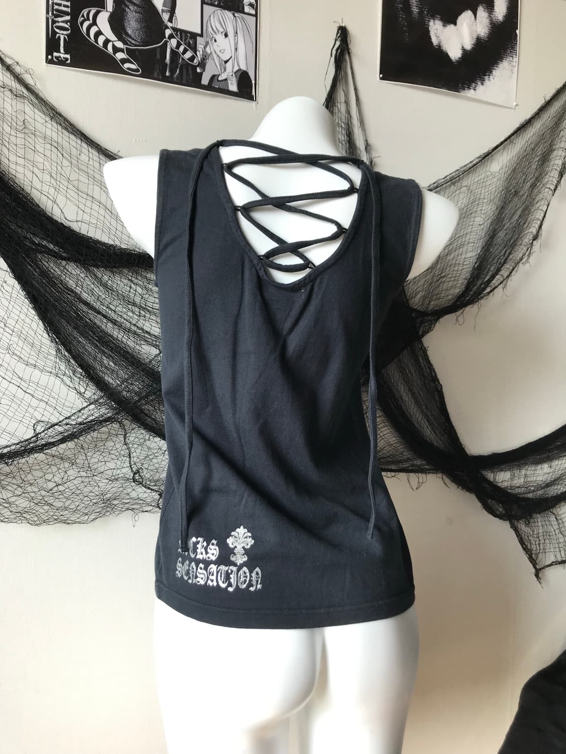 punk 00s mood printing sleeveless   상품이미지3