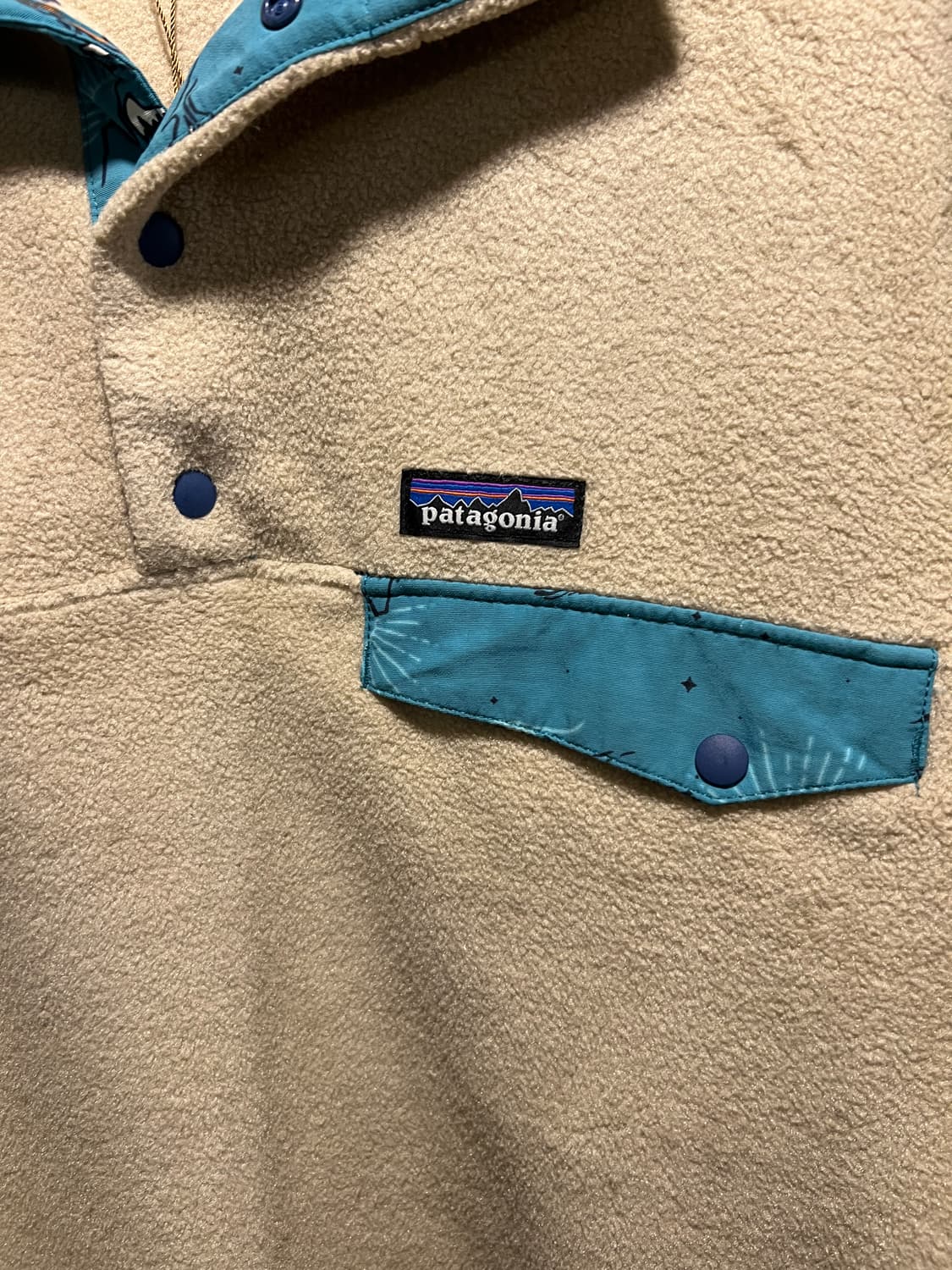 [M]파타고니아 신칠라 스카이블루 체스트 포켓 아노락 플리스 상품이미지3