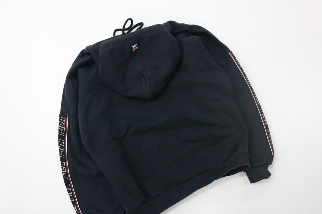 FILA 휠라 빈티지 사이드라인 로고 테이핑 후드 티셔츠 M 상품이미지8