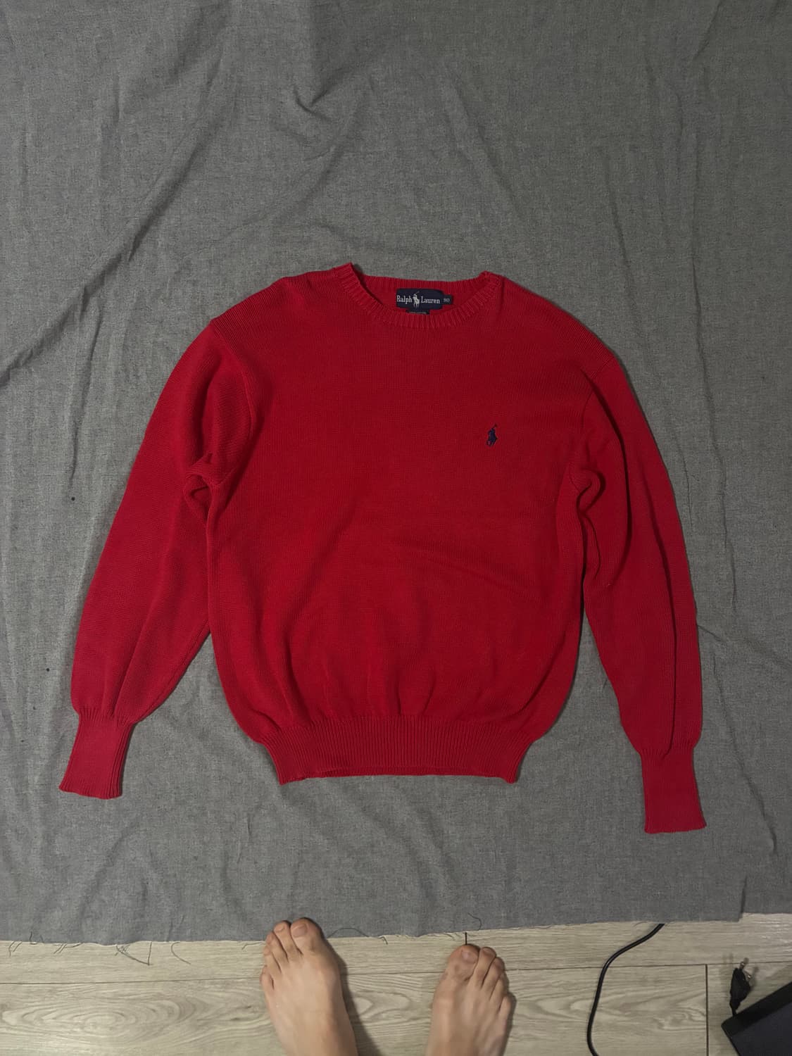 폴로 랄프로렌 레드 니트 90 상품이미지3