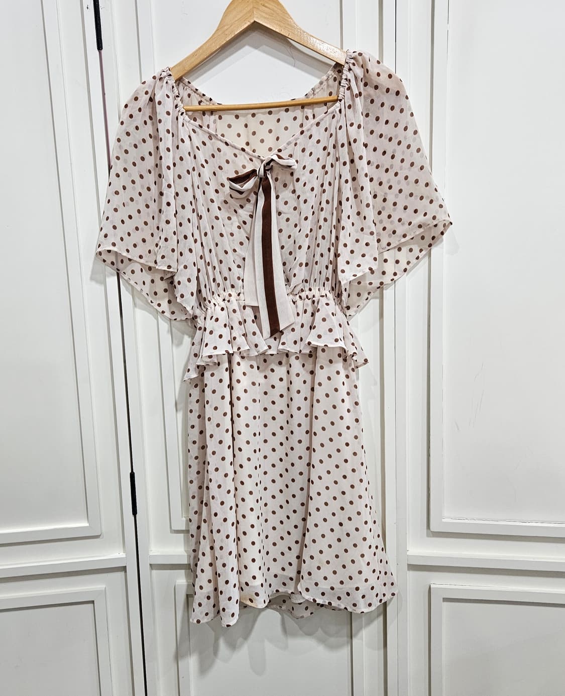 스나이델(snidel) 도트 리본 쉬폰 원피스 상품이미지1