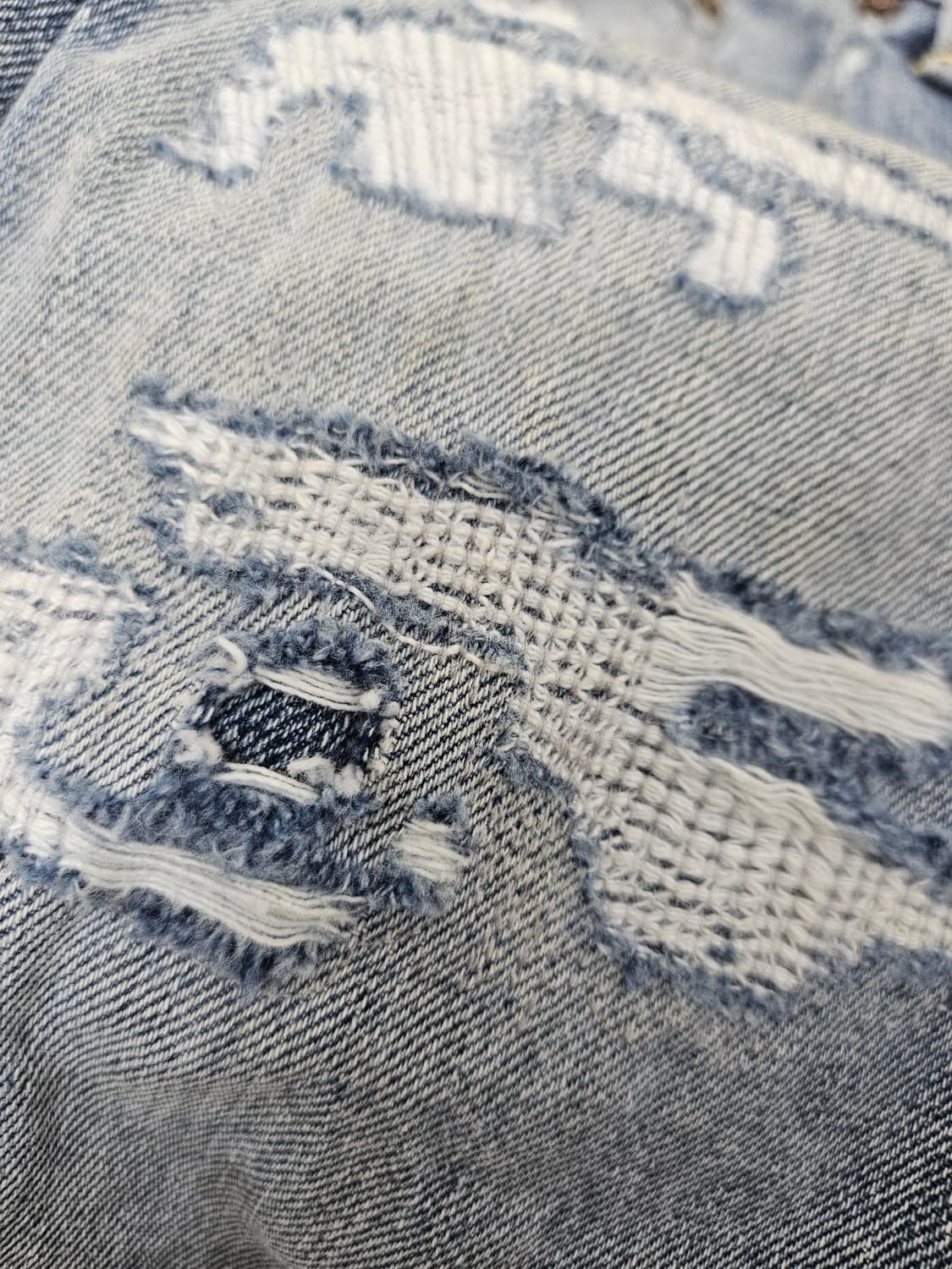 RRL 더블알엘 슬림핏 리페어 디스트로이드 데님 32x32 상품이미지5