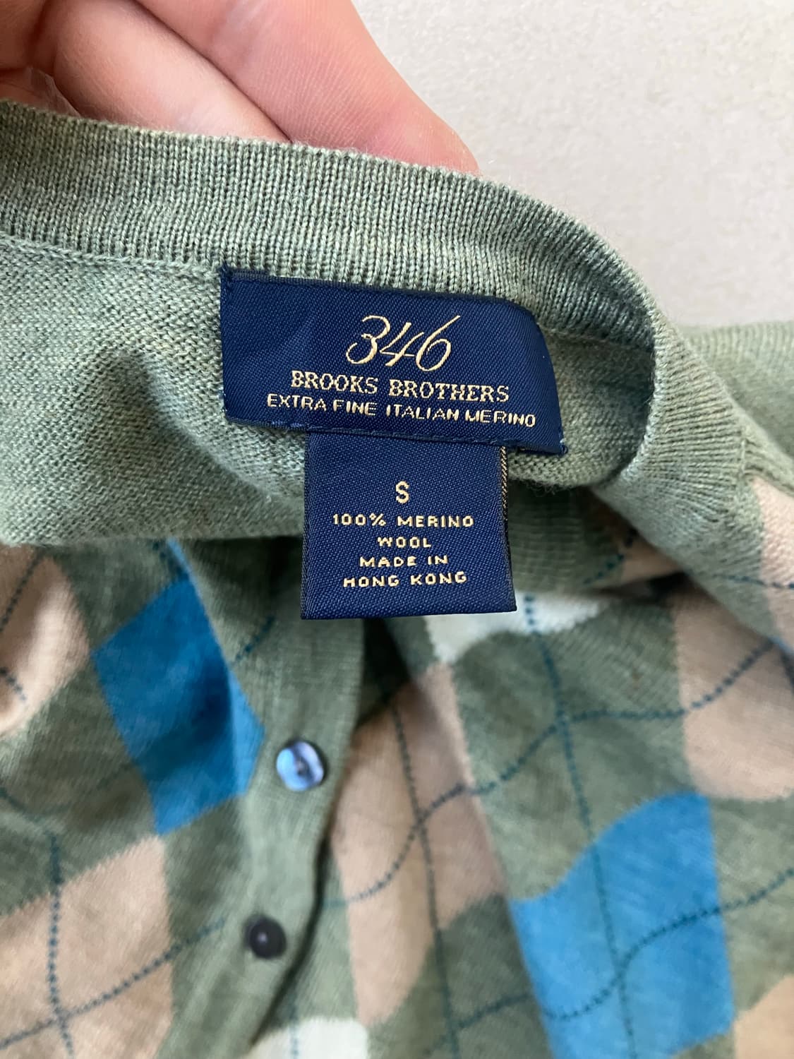 brooks brothers 아가일 니트 라운드 가디건 상품이미지3