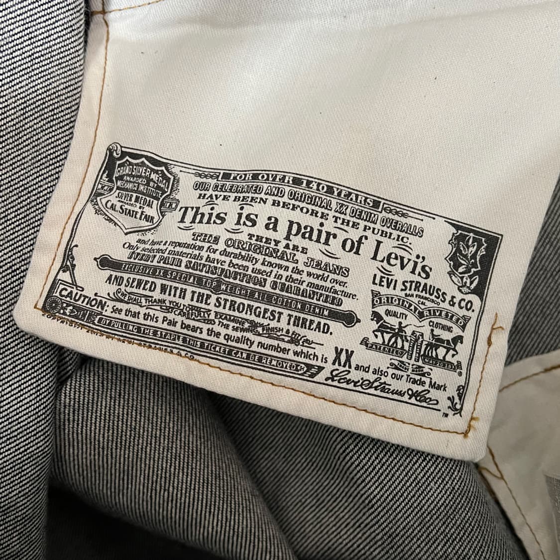 리바이스 501 생지 데님 팬츠 청바지 38 상품이미지6