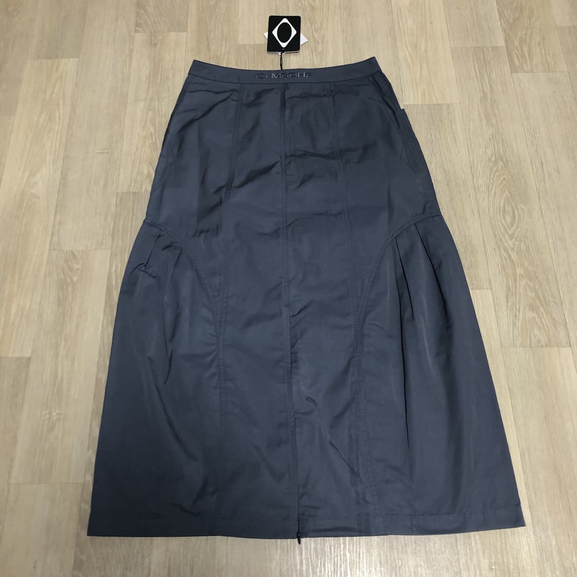 (M) 새상품 미스치프 MSCHF 롬버스 롱 스커트 블루 그레이 상품이미지8