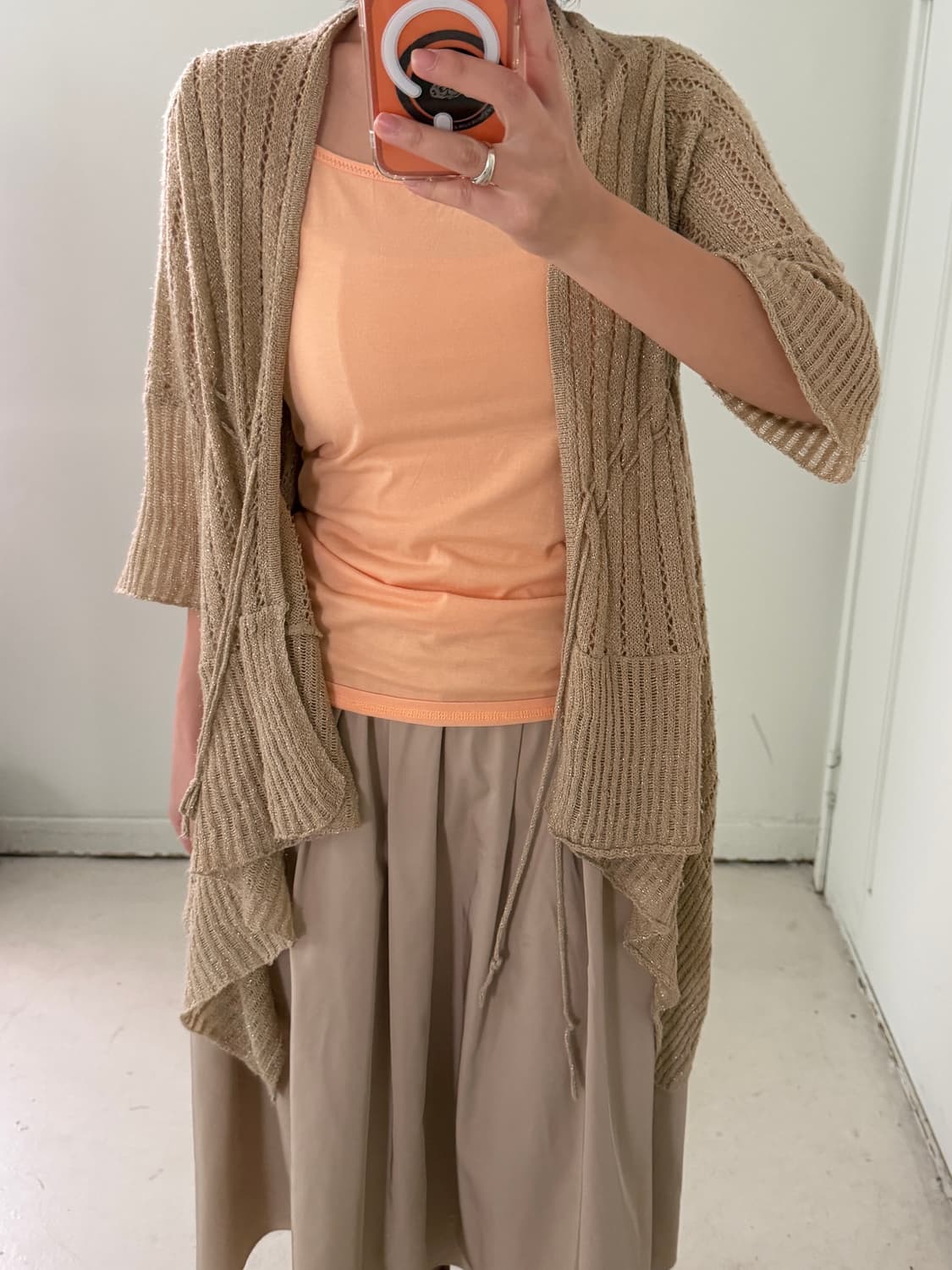 일본빈티지 모리 베이지 가디건 상품이미지3