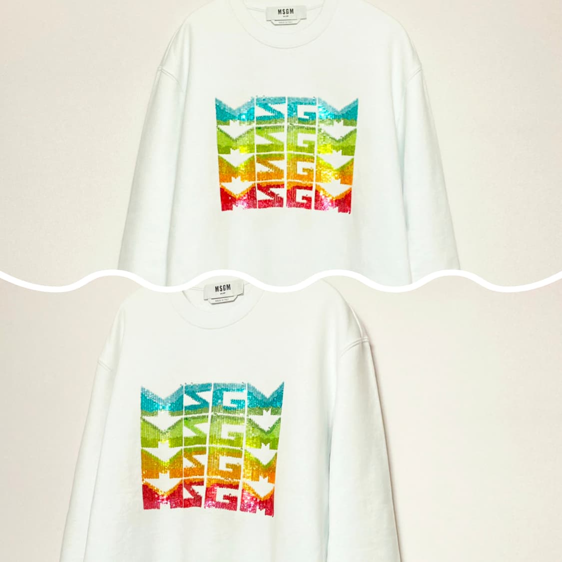 엠에스지엠 MSGM 스팽글 맨투맨 스웻 셔츠 상품이미지3