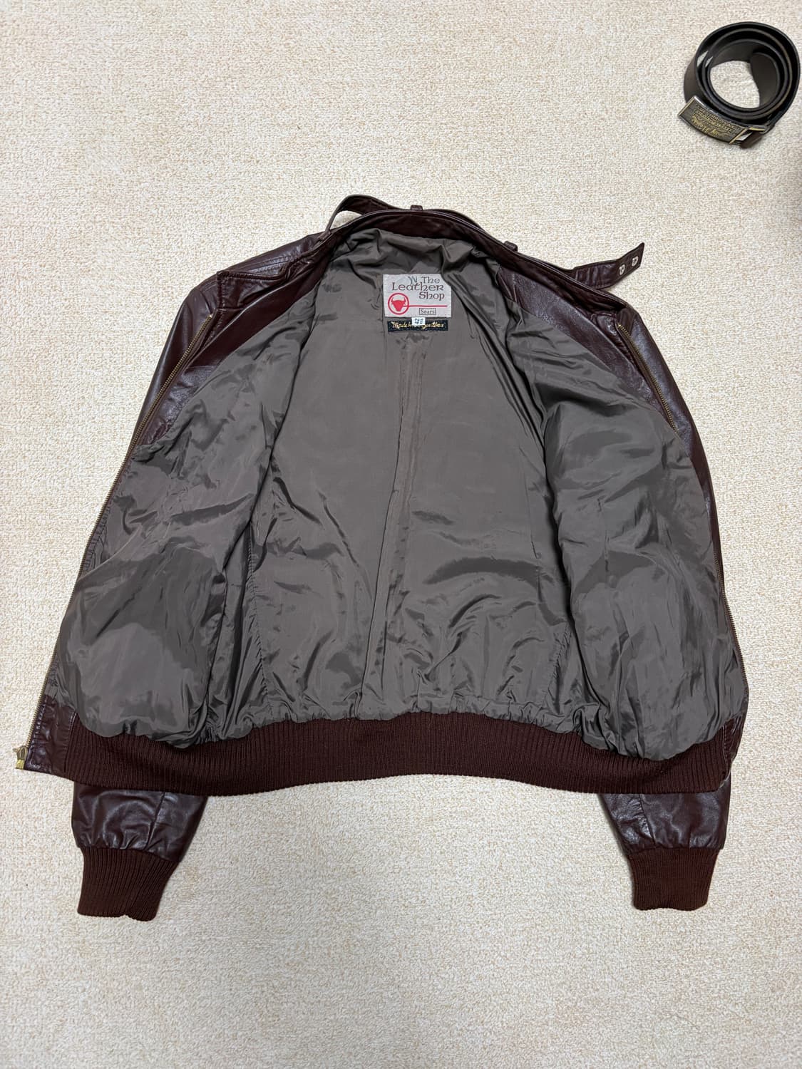 100) 70s Sears 싱글 카페레이서 레더 자켓 상품이미지7