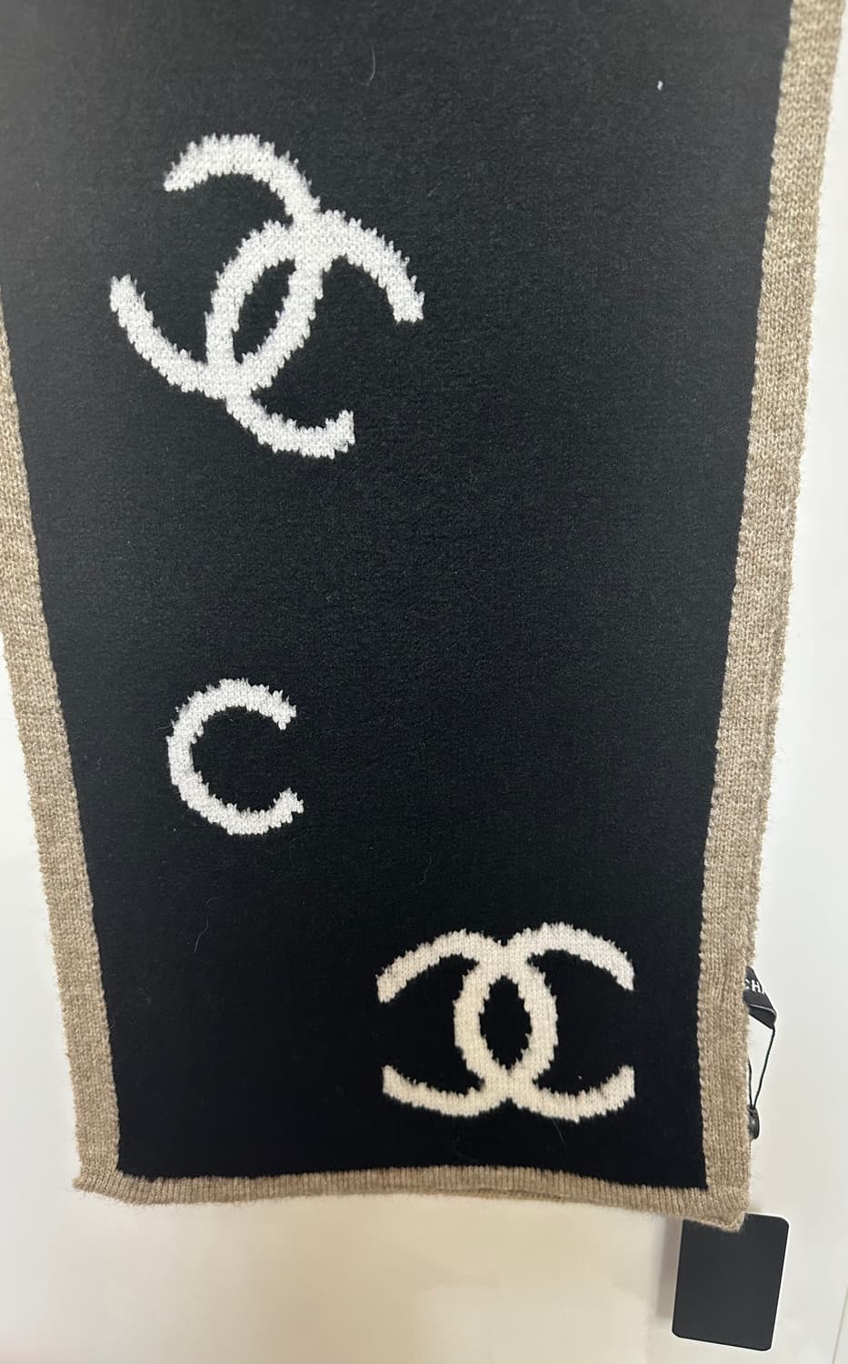 샤넬 블랙 로고 머플러 캐시미어목도리남여공용 상품이미지2