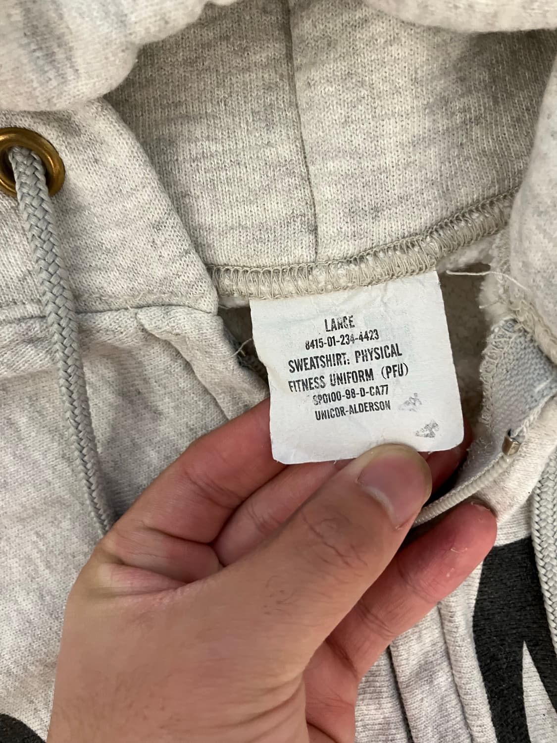 90s Army hoodie zip up 상품이미지4