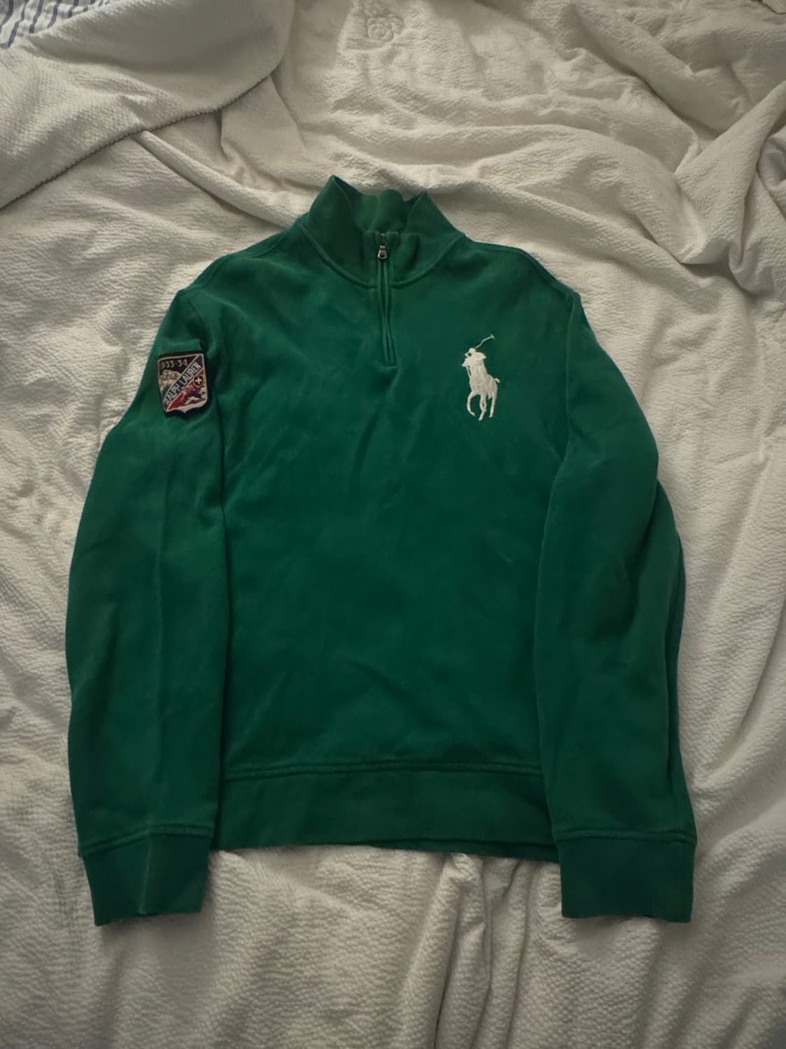 폴로 랄프로렌 그린 반집업 니트 상품이미지1