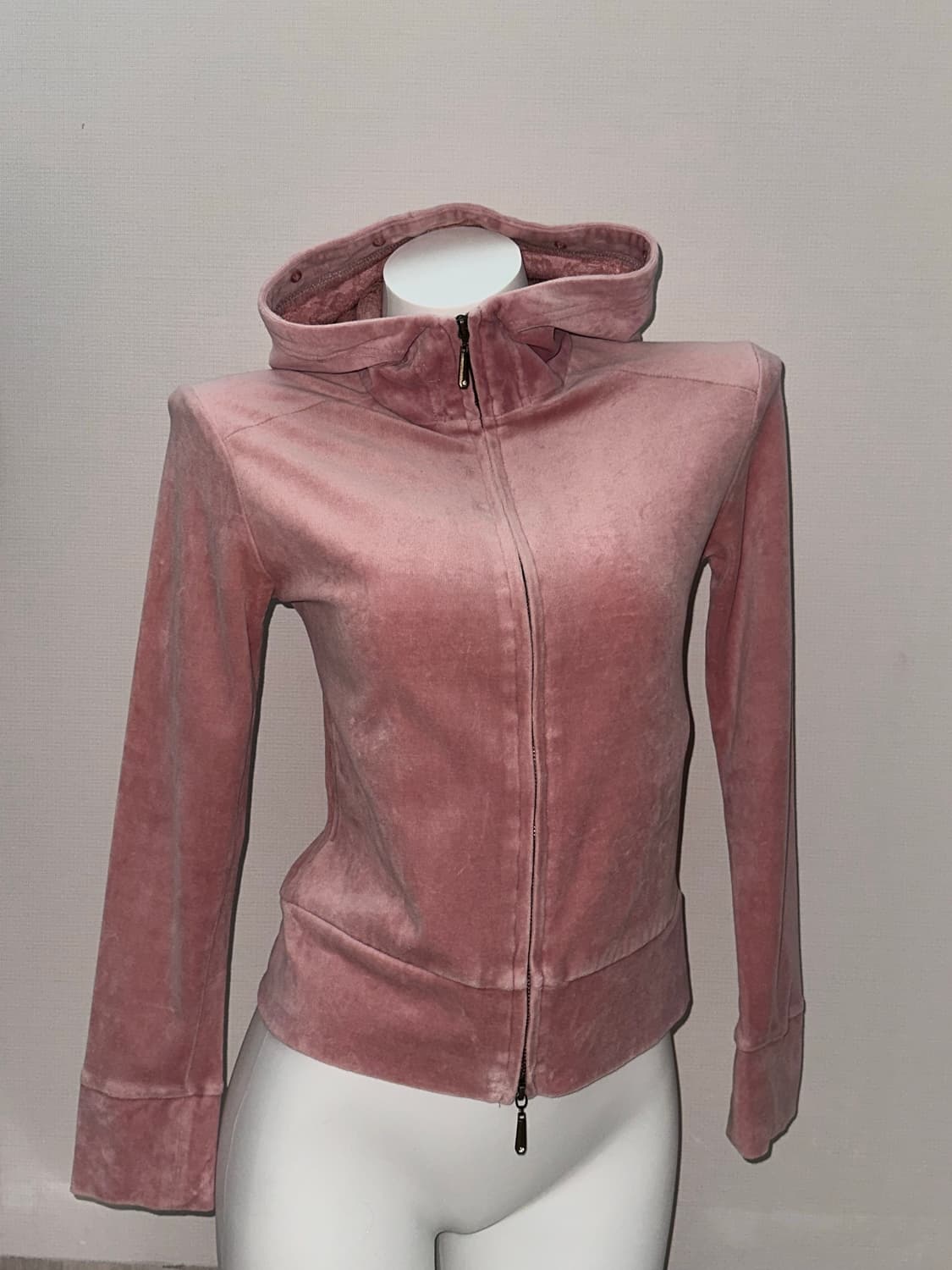 빈티지 벨벳 트레이닝 집업 핑크 상품이미지4