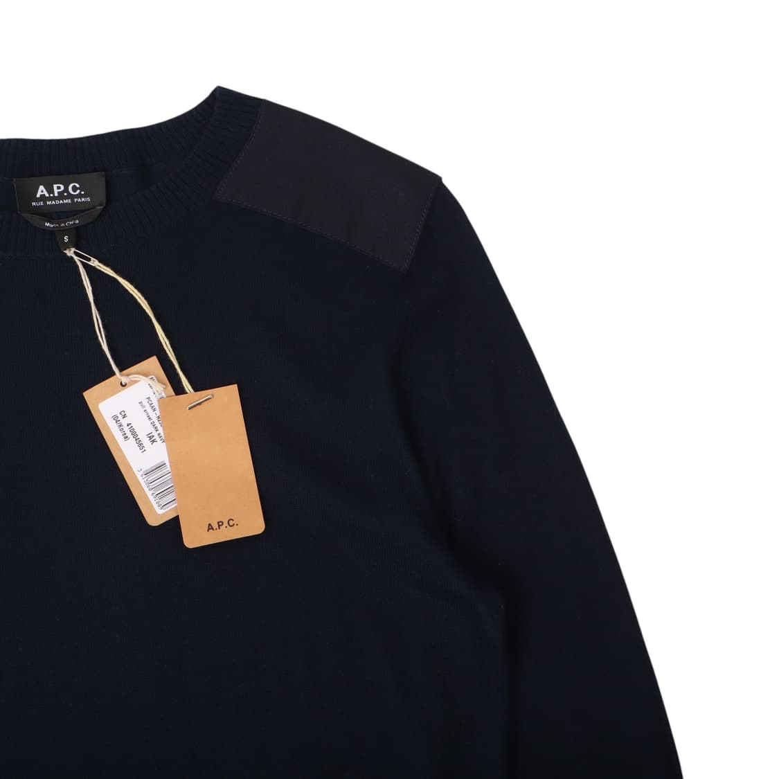 아페쎄 네이비 숄더패치 니트 상품이미지2