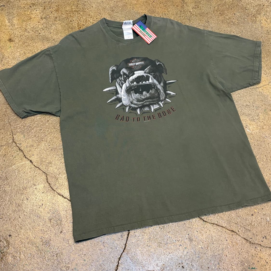 미국 빈티지 할리데이비슨 불독 반팔티 상품이미지2