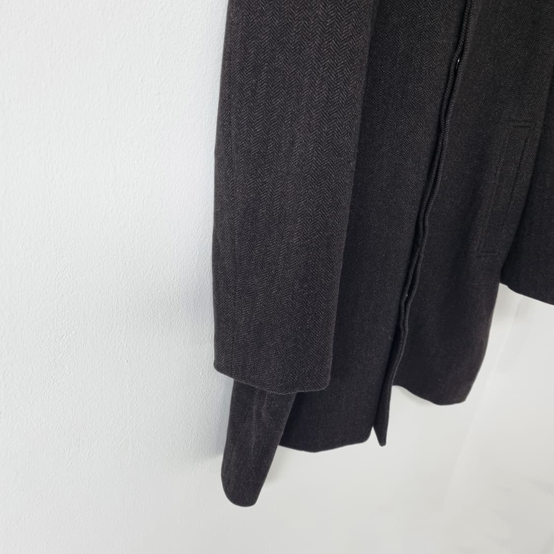 빈티지 에디바우어 헤링본 오버사이즈 코트 - L 상품이미지6