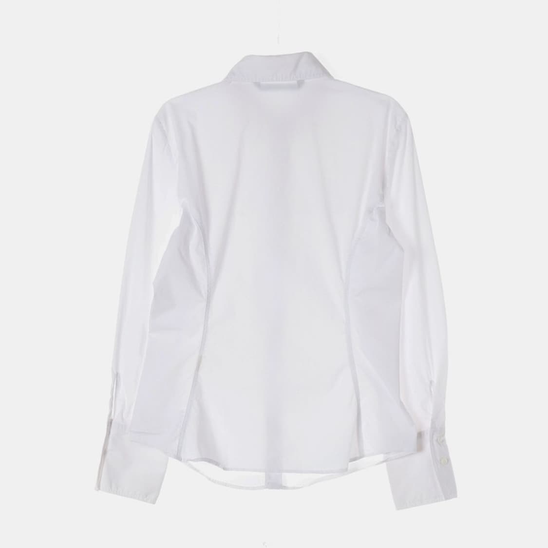 ZARA 화이트 코튼 베이직 긴팔 셔츠 M 상품이미지2