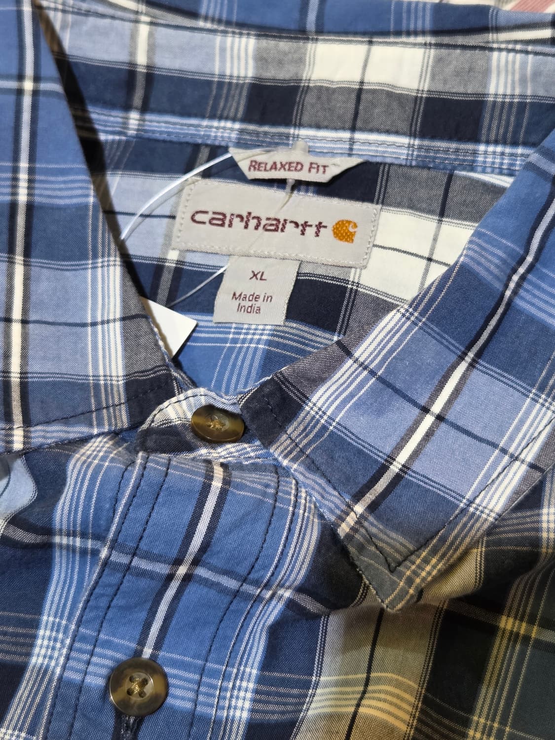 Carhartt 칼하트 블루 체크셔츠 상품이미지3