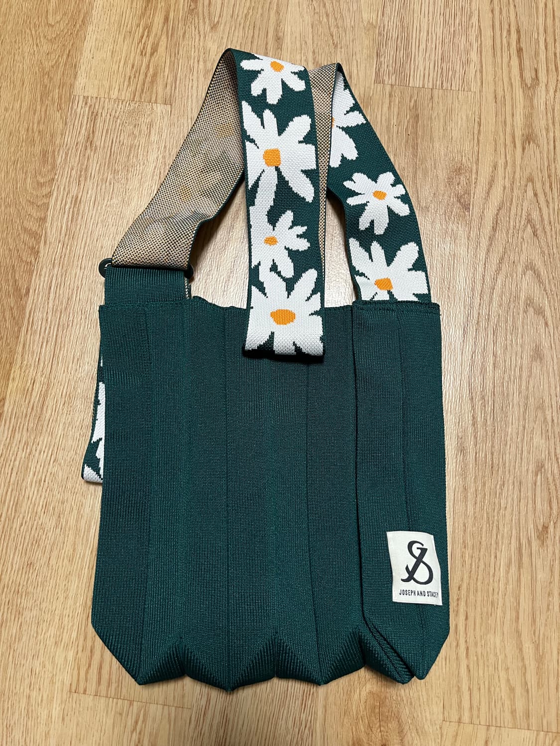 조셉앤스테이시 플리츠 니트백 가방 그린 데이지 상품이미지1