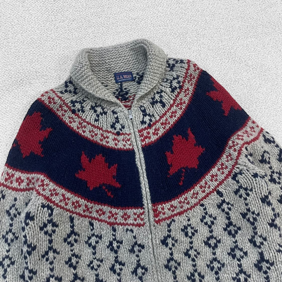 U.A WEAR 아메리칸 빈티지 코위찬 노르딕 니트 집업  상품이미지3