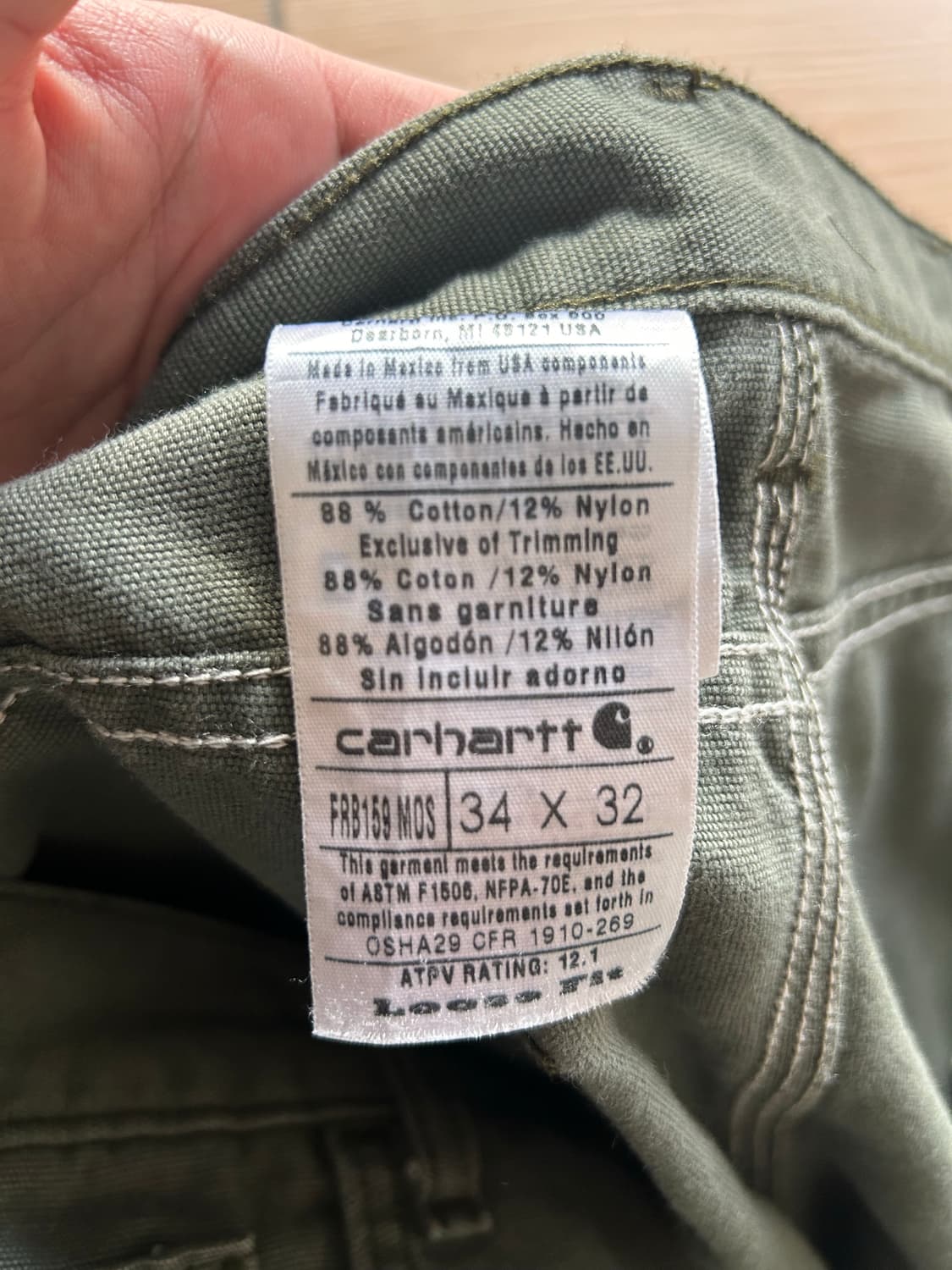 빈티지 칼하트 워크팬츠쇼트 34in 상품이미지5