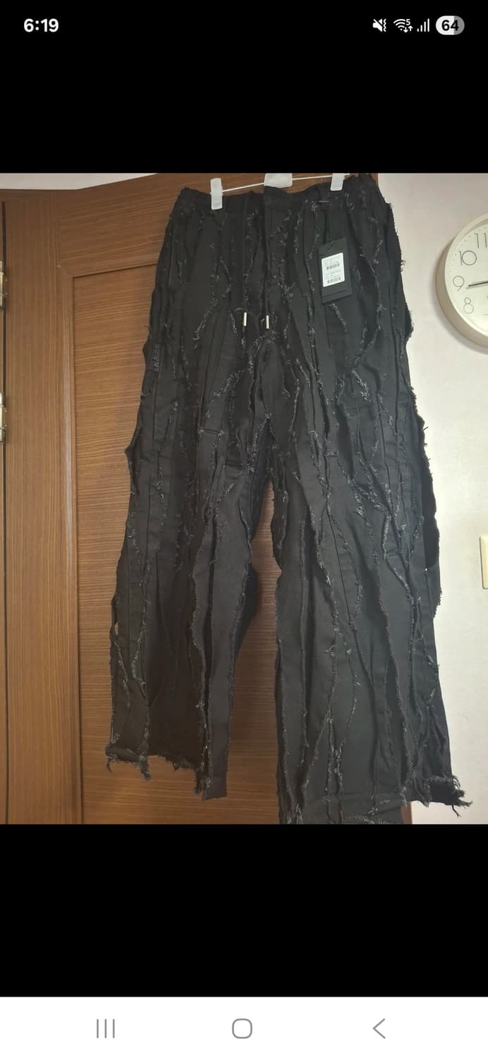 (82) 송지오 어시메트릭 플리츠 데님 블랙 SH5PT731BK 상품이미지3