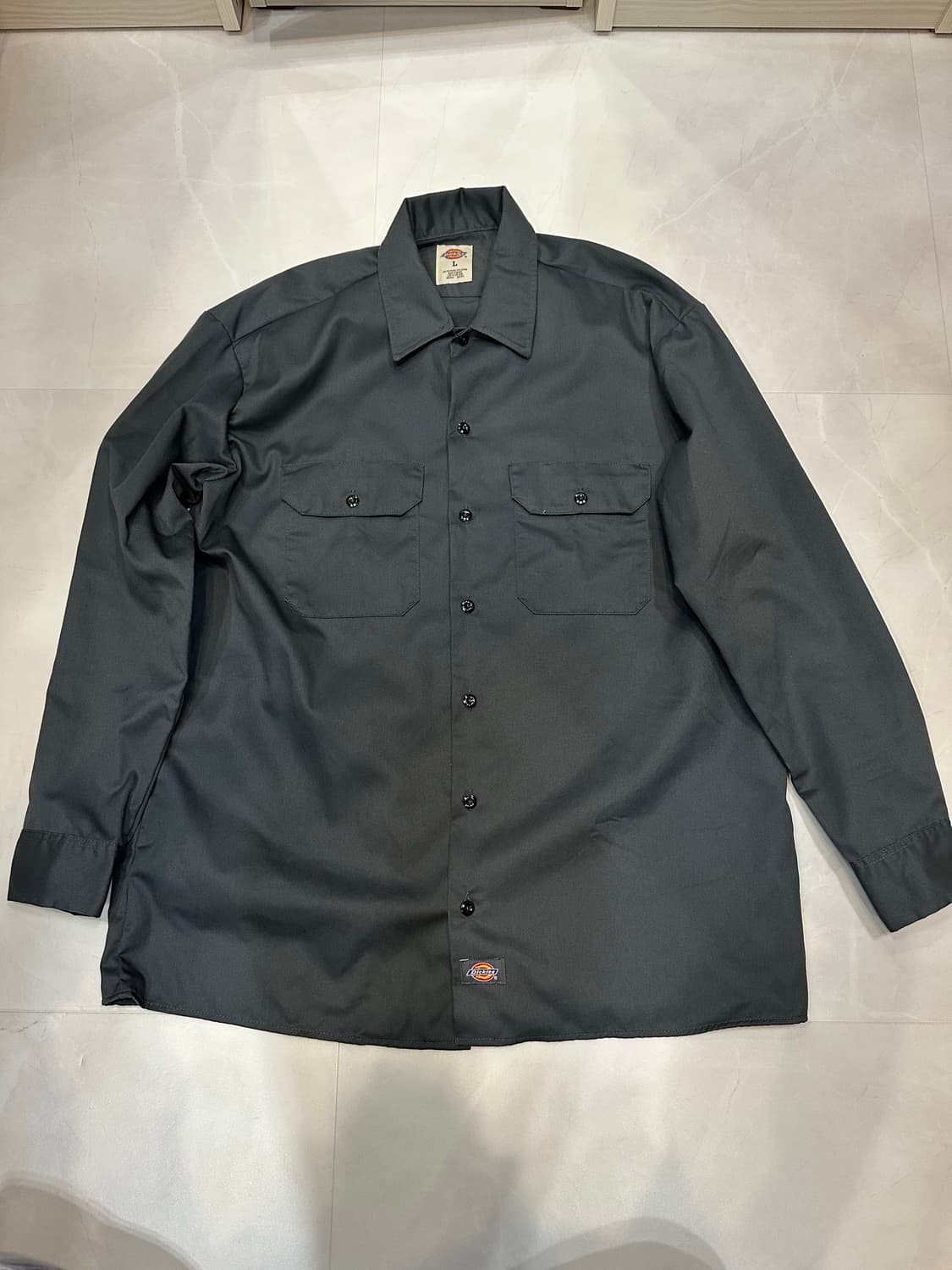 [L]디키즈 워크셔츠 다크그레이 상품이미지1