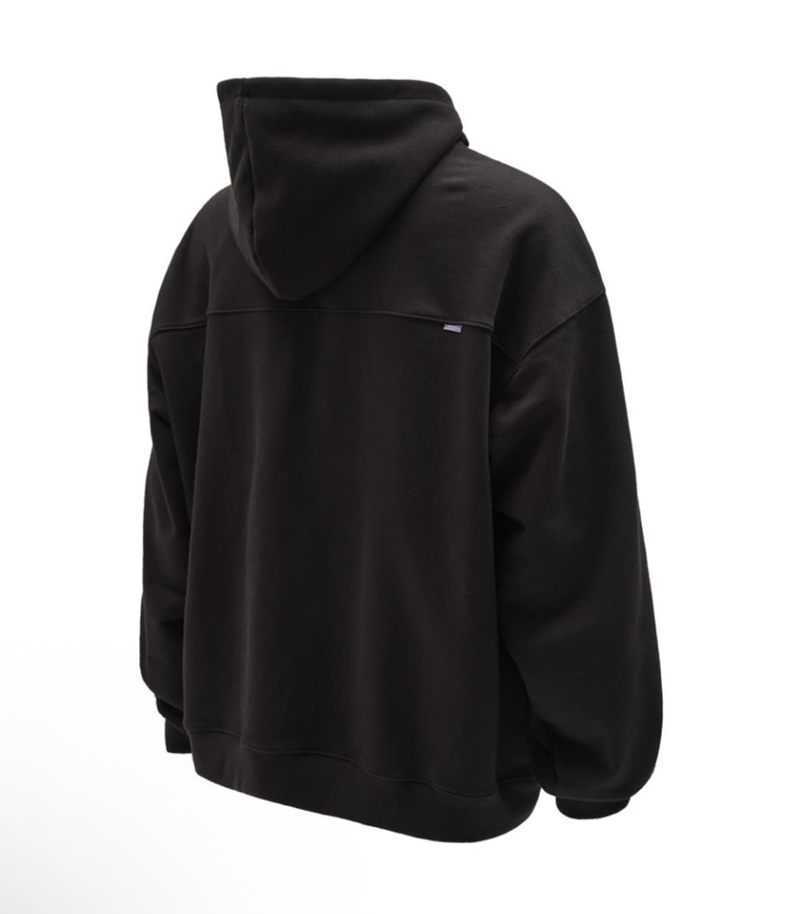 후드후드 HD 로고 아플리케 오버핏 후드 블랙 2 상품이미지3