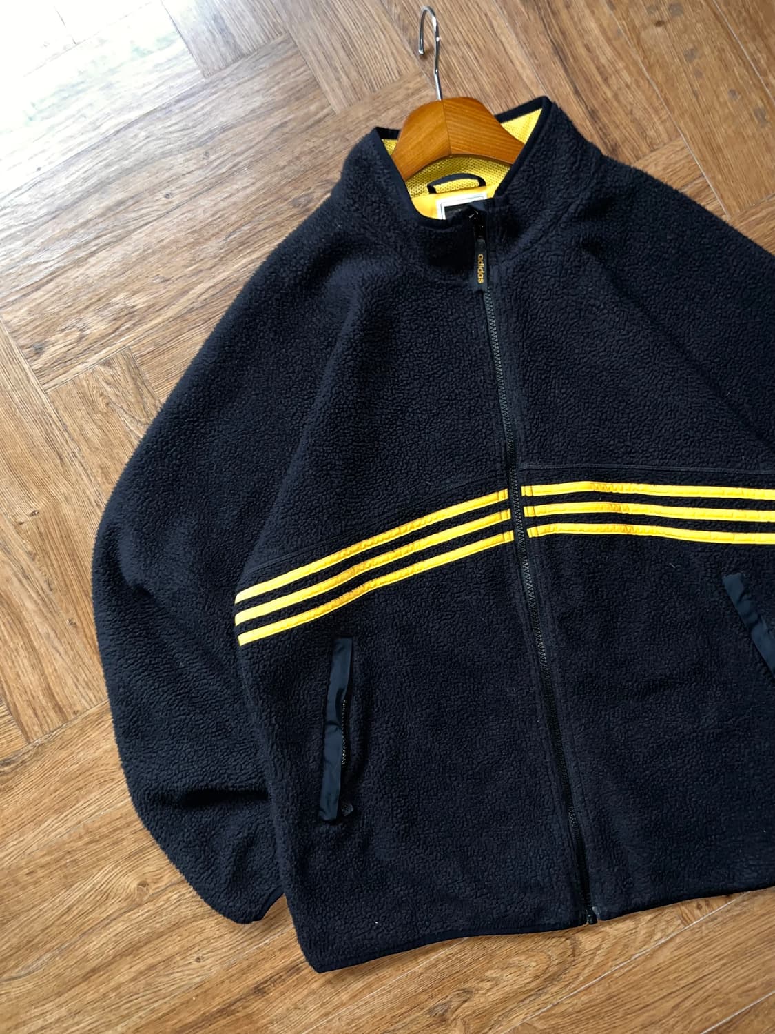 아디다스 삼선 배색 플리스 집업 상품이미지4