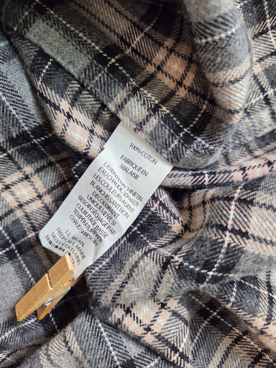 엘엘빈 플란넬 체크 셔츠 M 105 상품이미지6