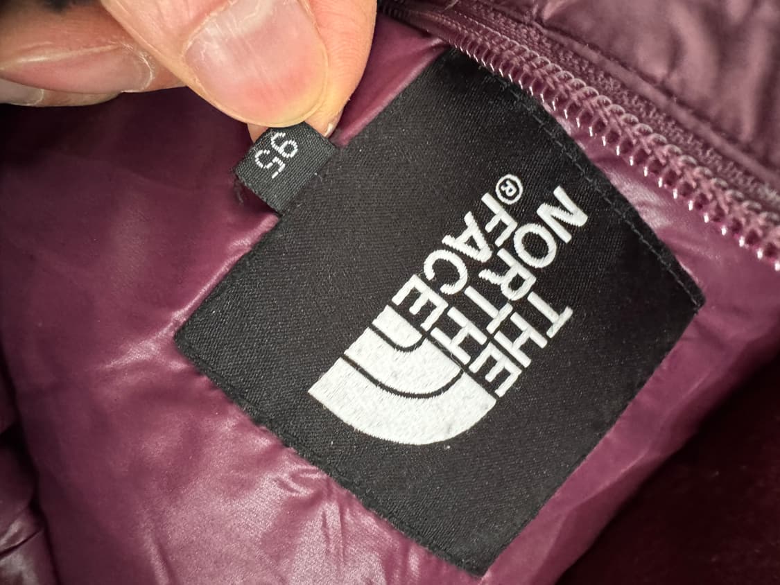 노스페이스 미니멀 다운 패딩 조끼 M 퍼플 상품이미지4