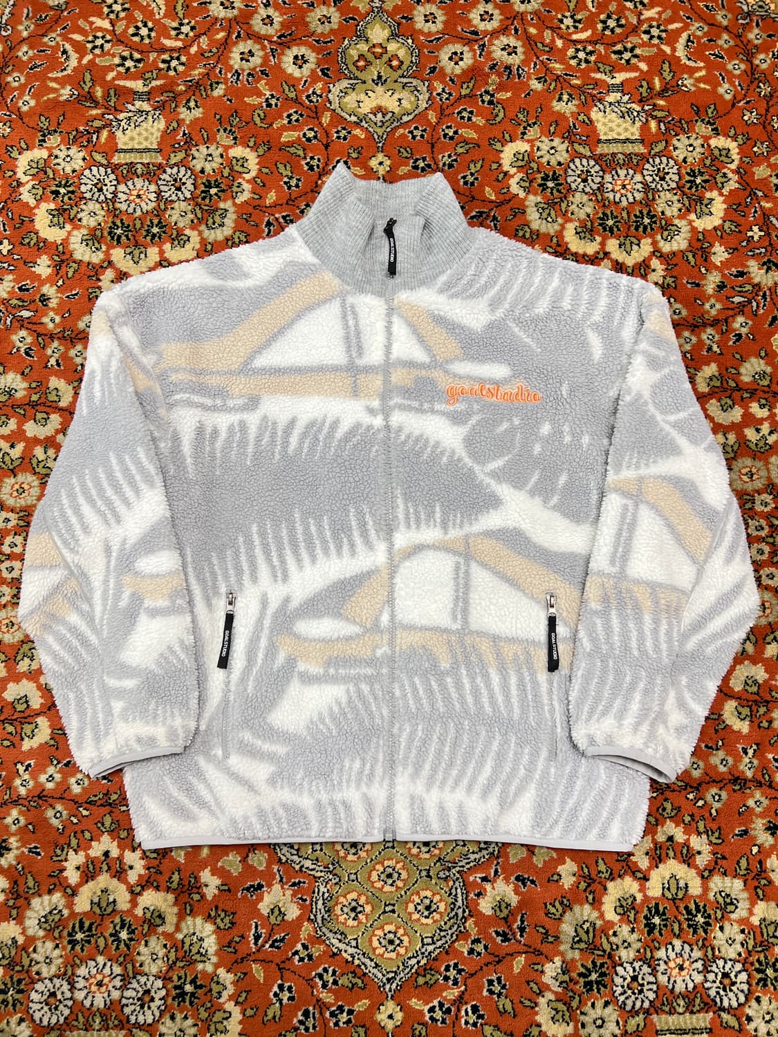 골스튜디오 WHO KNOWS 올오버 패턴 플리스 자켓 라이트 그레이 L 상품이미지1