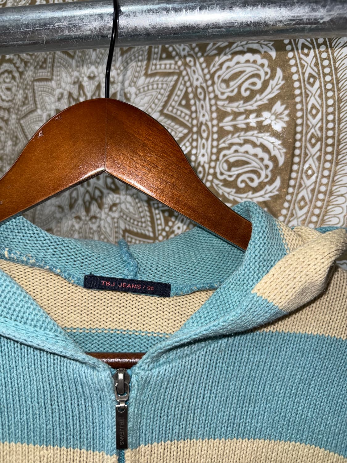 Tbj 여성 스트라이프 니트 후드집업  상품이미지5