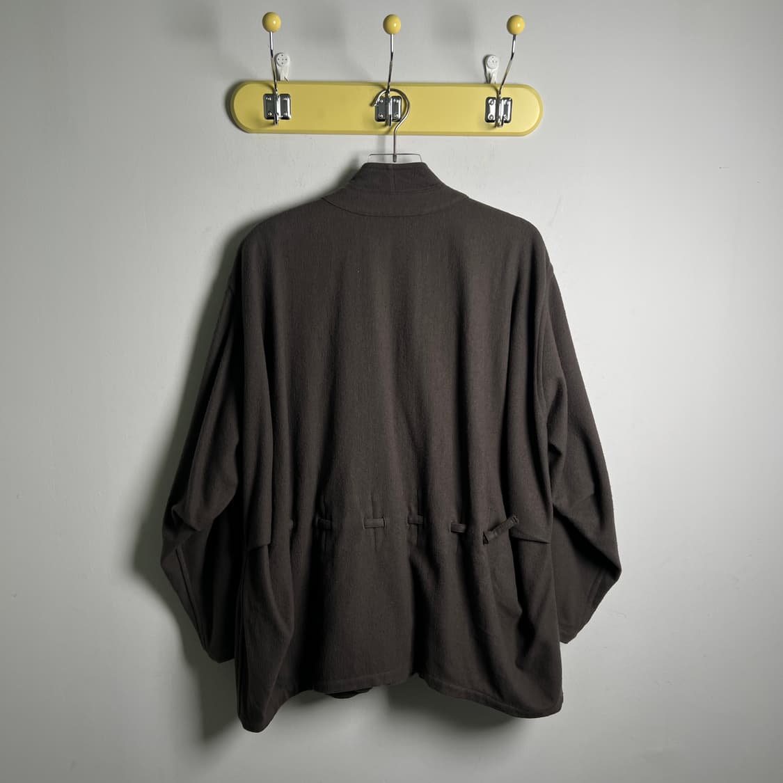 80's 이세이미야케 니트 테리 숄 칼라 랩 자켓 상품이미지3