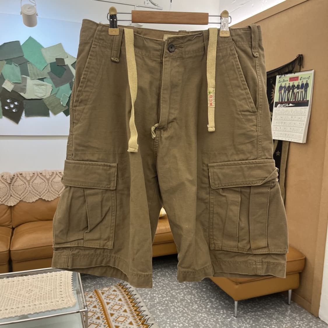 HCO 빈티지 밀리터리 웨스턴 와이드 카고 반바지 C10842 상품이미지3