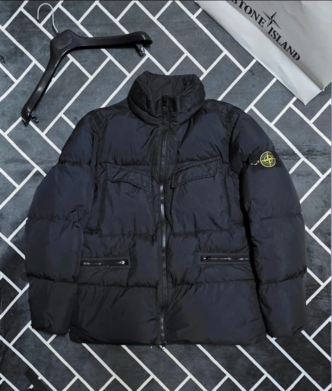 스톤아일랜드 가먼트다이 크링클랩스 패딩 상품이미지1