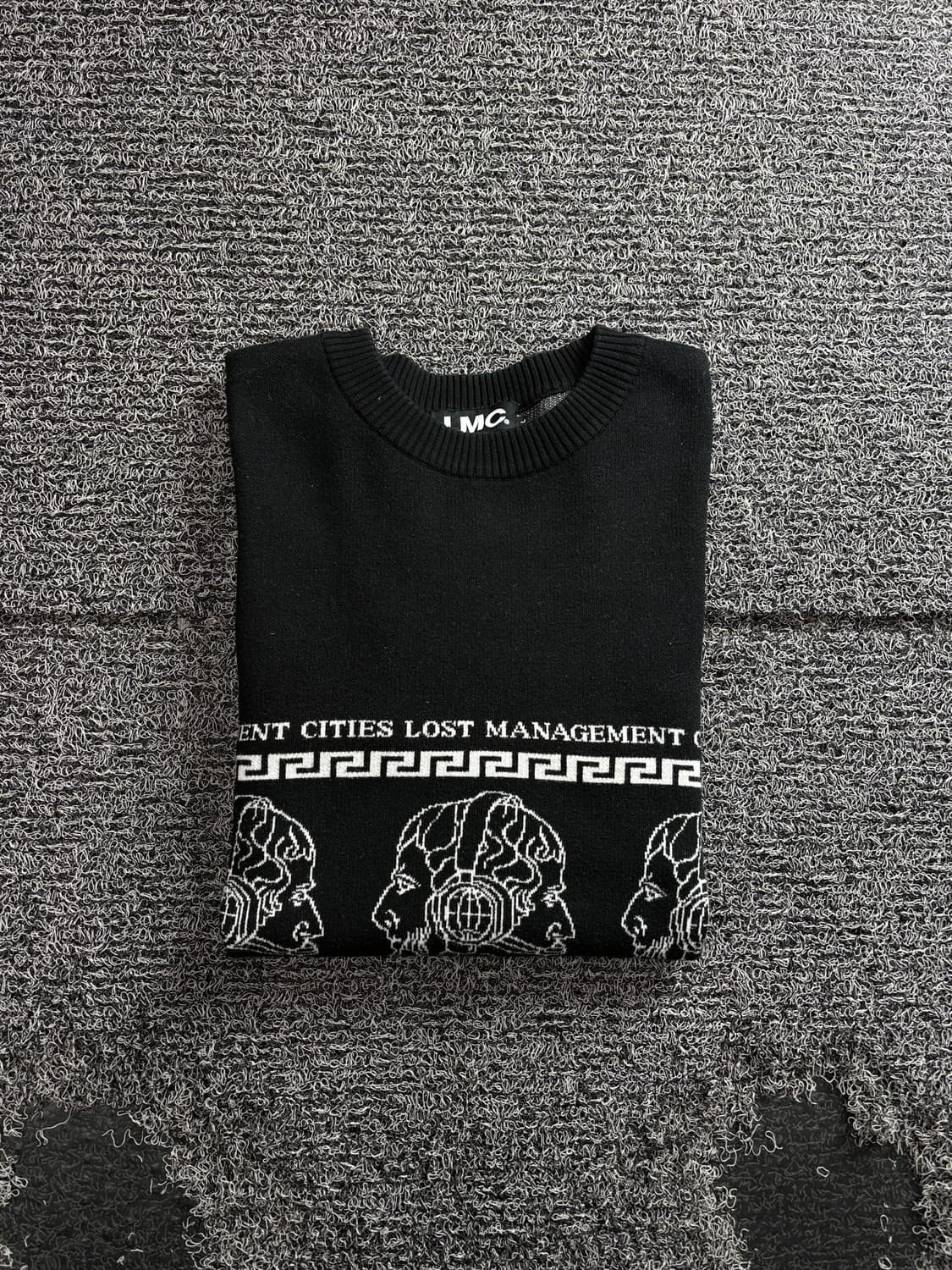 LMC 엘엠씨 그래픽 패턴 블랙 니트 3588 상품이미지1