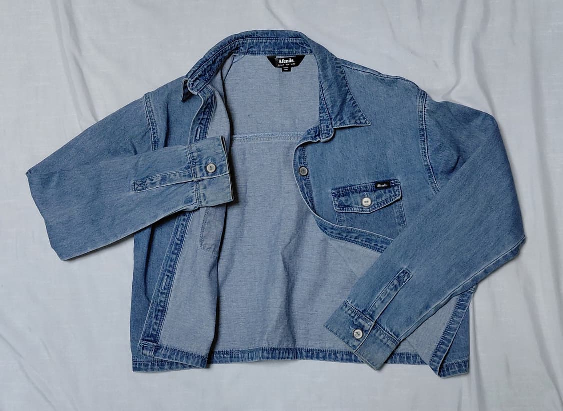 ​[AU 8/US 4] Afends 어펜즈 여성용 세미 크롭 데님 셔츠  상품이미지5