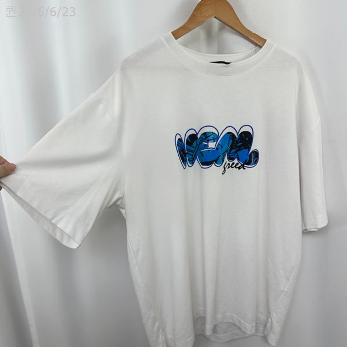 GARNET HOMME 남자 스판 반팔티 화이트 105 상품이미지4