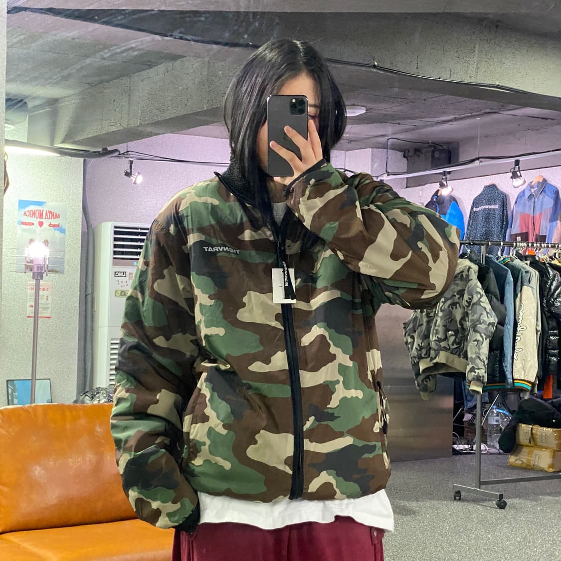 디스이즈네버댓 카모 리버시블 후리스 패딩 B3630 상품이미지1