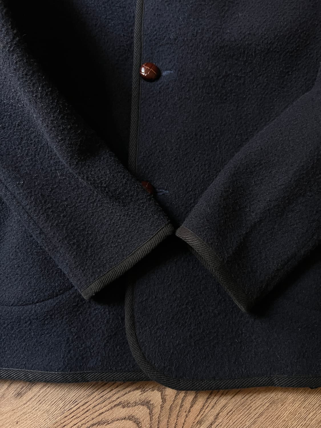 [38]DANTON 단톤 네이비 울 후드 코트 상품이미지6